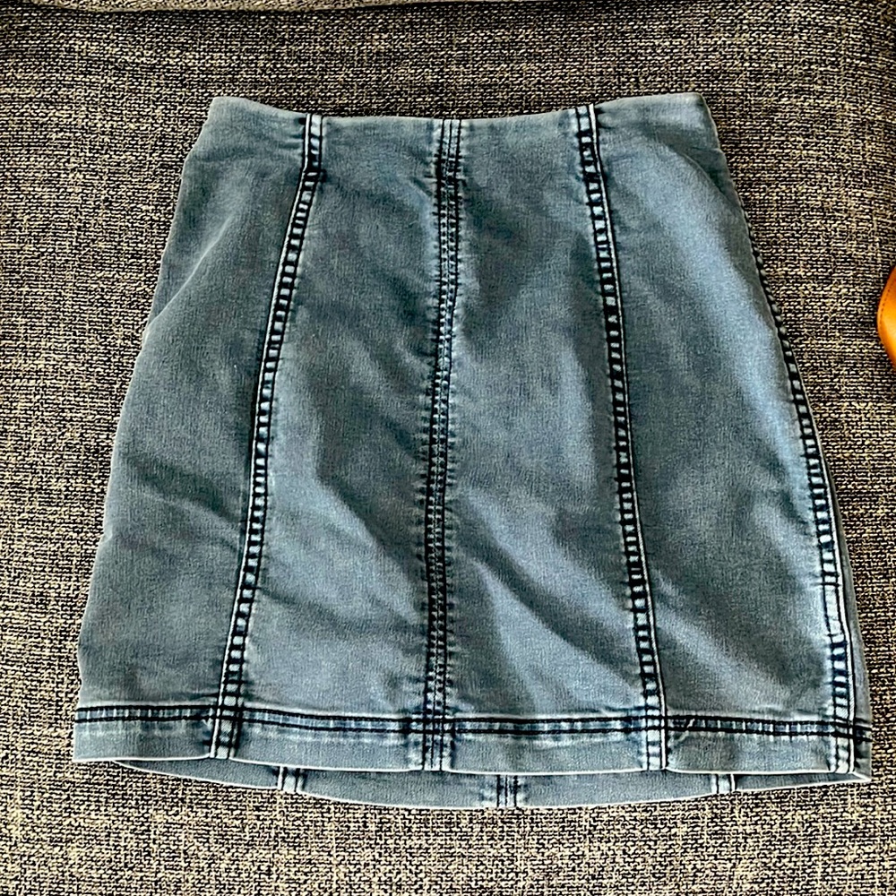 Free People Modern Femme Denim Mini Skirt